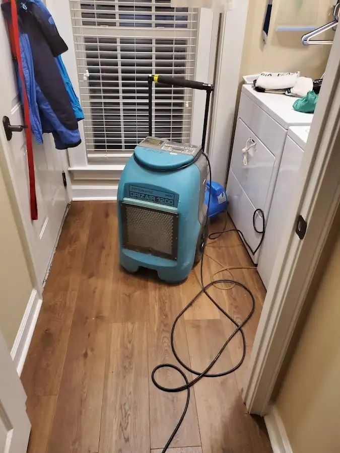 Commercial dehumidifier deployed for Flood Damage Cleanup in Westview